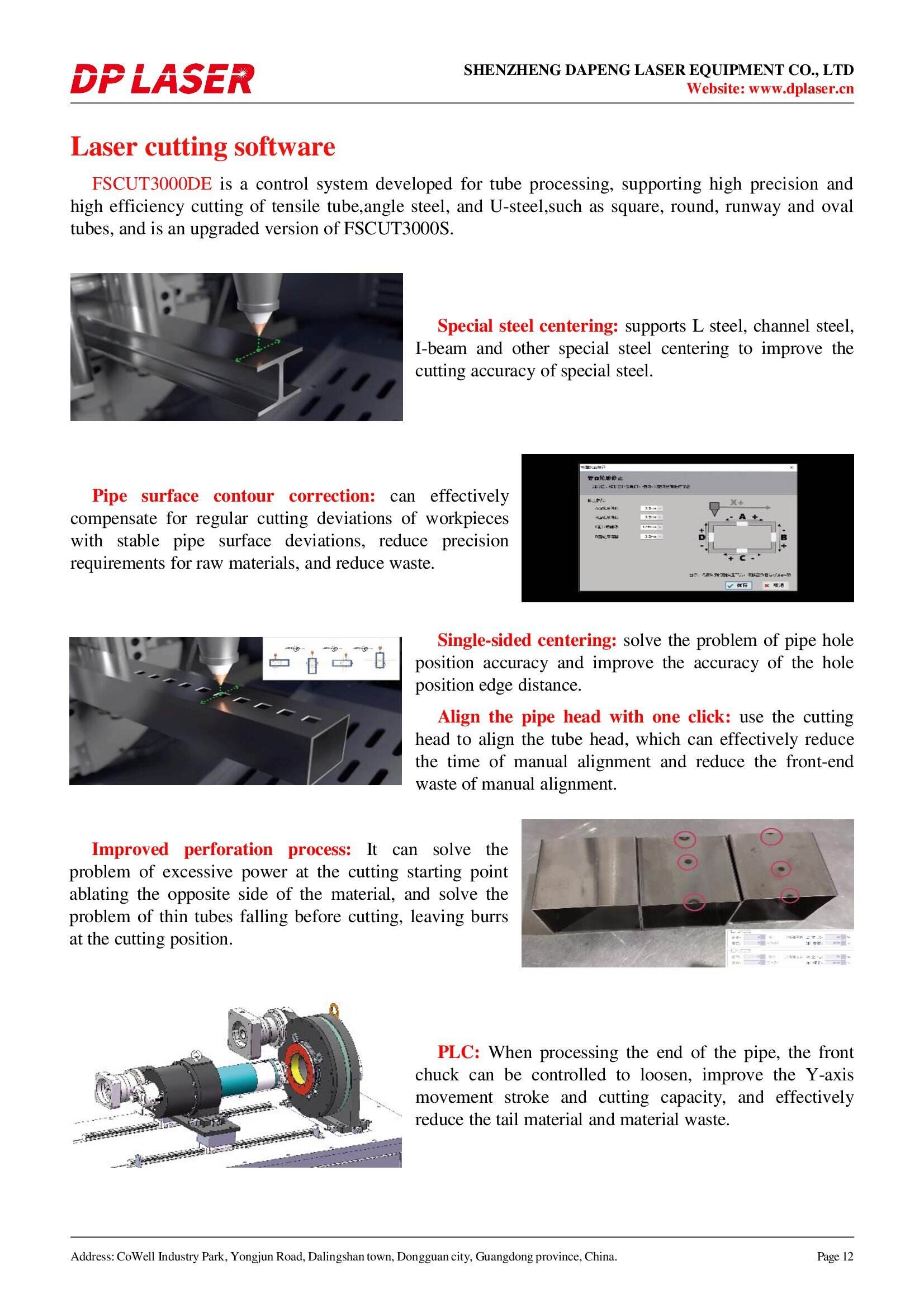 PE12036-Metal Tube Fiber Laser Cutting Machine factory